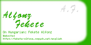 alfonz fekete business card